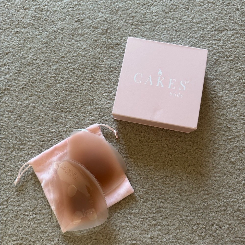 Cakes Triangle Body Adhesive Bra in Pink